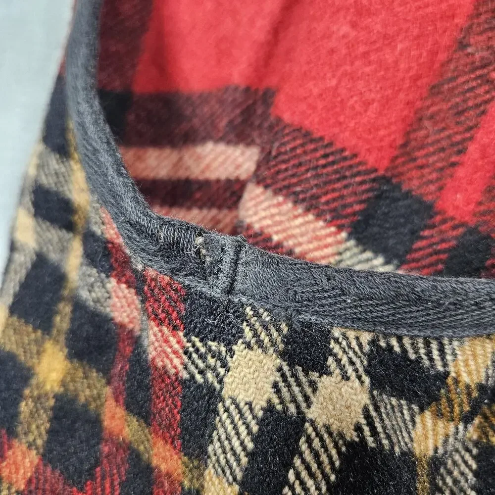 Vintage J.Crew Wool‎ Hunting Vest Men’s Size XL Red Plaid Oarsman Outdoorsman